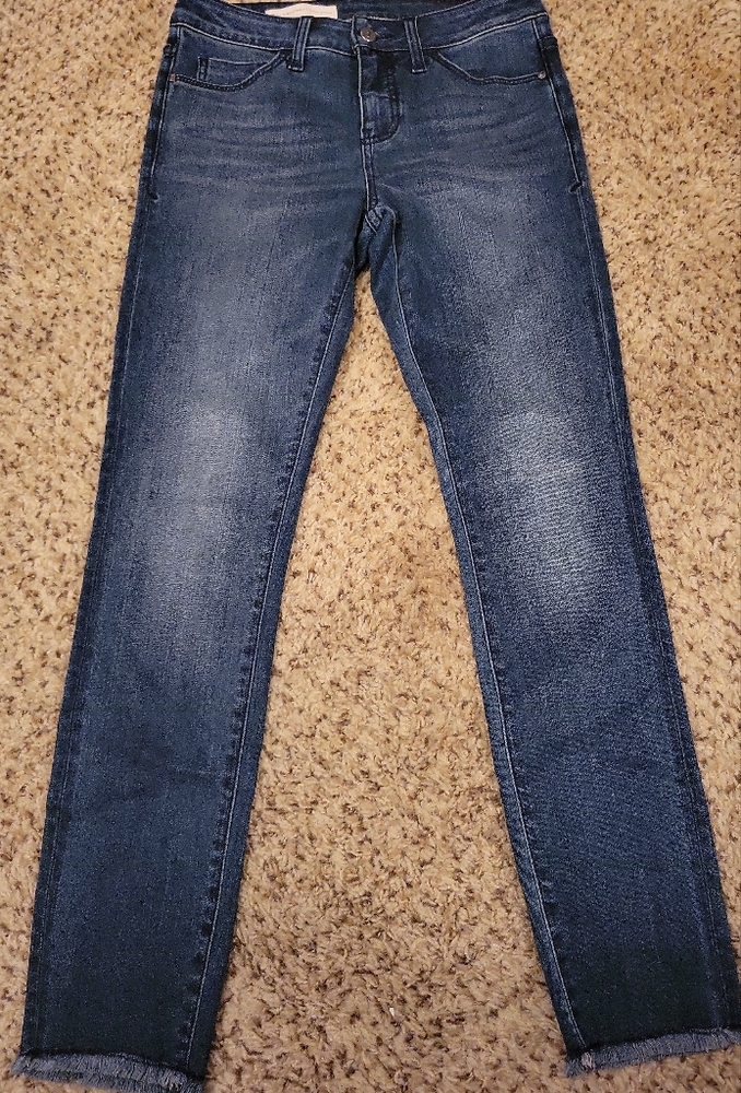 Anthropologie Pilcro and the Letterpress Womens 28 Raw Hem Skinny Jeans 28x28.